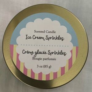Scented ice cream sprinkles candle